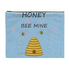 Bee Mine Valentines Day Cosmetic Bag (xl) by Valentinaart