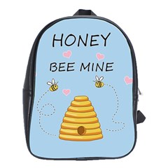 Bee Mine Valentines Day School Bag (large) by Valentinaart