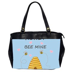 Bee Mine Valentines Day Office Handbags (2 Sides)  by Valentinaart