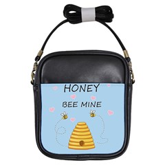 Bee Mine Valentines Day Girls Sling Bags by Valentinaart