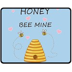 Bee mine Valentines day Fleece Blanket (Medium)  60 x50  Blanket Front