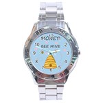 Bee mine Valentines day Stainless Steel Analogue Watch Front