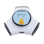 Bee mine Valentines day 3-Port USB Hub Front