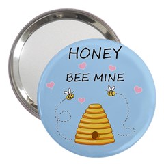 Bee Mine Valentines Day 3  Handbag Mirrors by Valentinaart