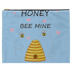 Bee Mine Valentines Day Cosmetic Bag (xxxl)  by Valentinaart