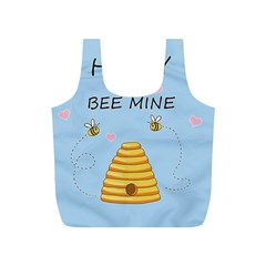 Bee Mine Valentines Day Full Print Recycle Bags (s)  by Valentinaart