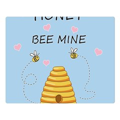 Bee Mine Valentines Day Double Sided Flano Blanket (large)  by Valentinaart