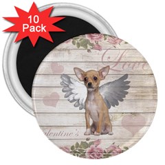 Vintage Chihuahua - Valentines Day 3  Magnets (10 Pack) 