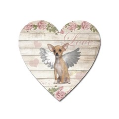 Vintage chihuahua - Valentines day Heart Magnet