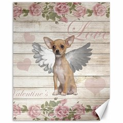 Vintage Chihuahua - Valentines Day Canvas 16  X 20   by Valentinaart