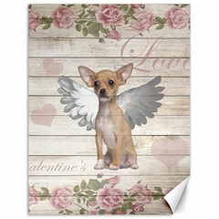 Vintage Chihuahua - Valentines Day Canvas 18  X 24   by Valentinaart