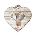 Vintage chihuahua - Valentines day Dog Tag Heart (Two Sides) Front