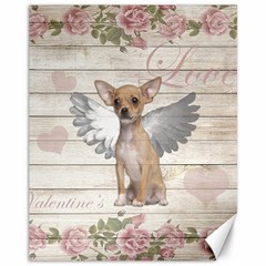 Vintage chihuahua - Valentines day Canvas 11  x 14  