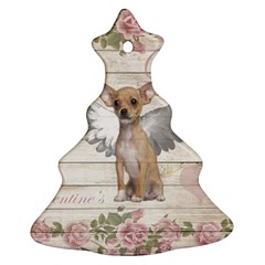 Vintage chihuahua - Valentines day Christmas Tree Ornament (Two Sides)