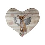 Vintage chihuahua - Valentines day Standard 16  Premium Heart Shape Cushions Back