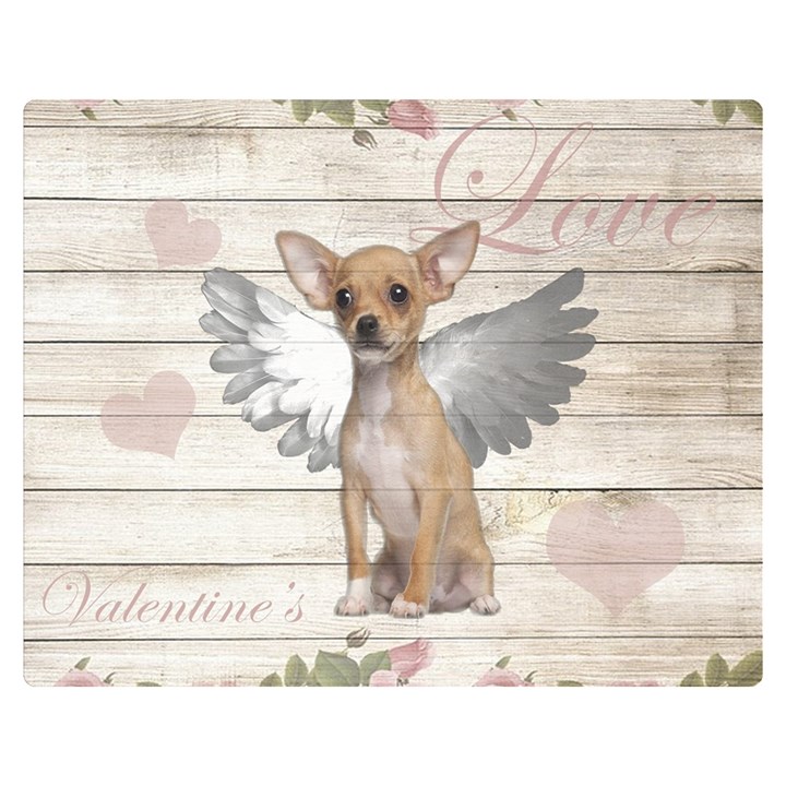 Vintage chihuahua - Valentines day Double Sided Flano Blanket (Medium) 