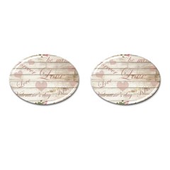 Vintage chihuahua - Valentines day Cufflinks (Oval)