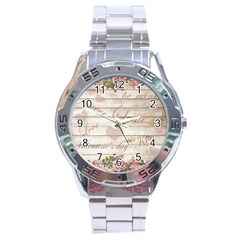 Vintage chihuahua - Valentines day Stainless Steel Analogue Watch