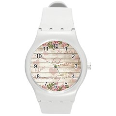 Vintage chihuahua - Valentines day Round Plastic Sport Watch (M)