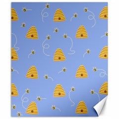 Bee Pattern Canvas 8  X 10  by Valentinaart