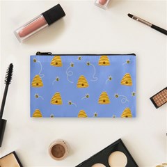 Bee Pattern Cosmetic Bag (small)  by Valentinaart