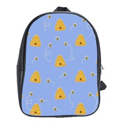 Bee Pattern School Bag (large) by Valentinaart