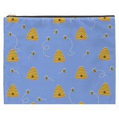 Bee Pattern Cosmetic Bag (xxxl)  by Valentinaart