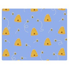 Bee Pattern Double Sided Flano Blanket (medium)  by Valentinaart