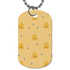 Bee Pattern Dog Tag (two Sides) by Valentinaart