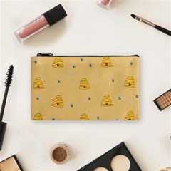 Bee Pattern Cosmetic Bag (small)  by Valentinaart