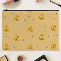 Bee Pattern Cosmetic Bag (xxxl)  by Valentinaart