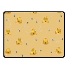 Bee Pattern Double Sided Fleece Blanket (small)  by Valentinaart