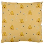 Bee pattern Standard Flano Cushion Case (Two Sides) Front