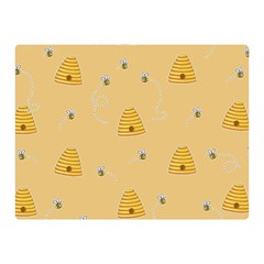 Bee Pattern Double Sided Flano Blanket (mini)  by Valentinaart