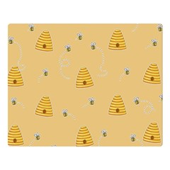 Bee Pattern Double Sided Flano Blanket (large)  by Valentinaart