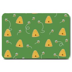 Bee Pattern Large Doormat  by Valentinaart