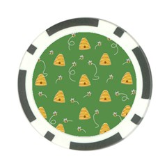 Bee Pattern Poker Chip Card Guard (10 Pack) by Valentinaart