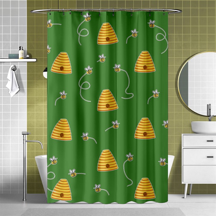 Bee pattern Shower Curtain 48  x 72  (Small) 