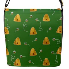 Bee Pattern Flap Messenger Bag (s) by Valentinaart