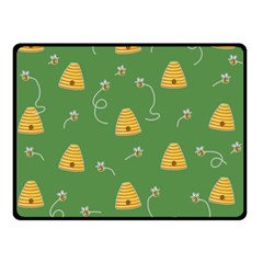 Bee Pattern Double Sided Fleece Blanket (small)  by Valentinaart