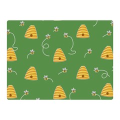 Bee Pattern Double Sided Flano Blanket (mini)  by Valentinaart