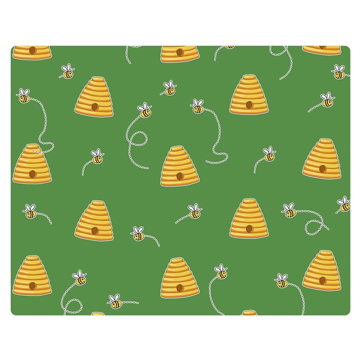 Bee pattern Double Sided Flano Blanket (Medium) 