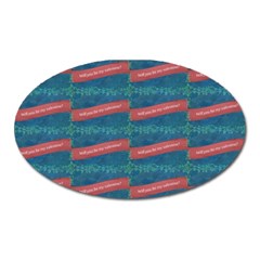 Valentine Day Pattern Oval Magnet by dflcprints