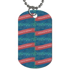 Valentine Day Pattern Dog Tag (one Side) by dflcprints