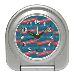 Valentine Day Pattern Travel Alarm Clocks by dflcprints