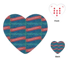 Valentine Day Pattern Playing Cards (heart)  by dflcprints