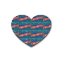 Valentine Day Pattern Rubber Coaster (heart)  by dflcprints