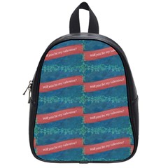 Valentine Day Pattern School Bag (small) by dflcprints