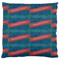 Valentine Day Pattern Large Flano Cushion Case (two Sides) by dflcprints