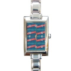 Valentine Day Pattern Rectangle Italian Charm Watch by dflcprints